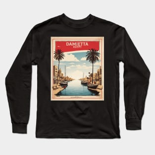 Damietta Egypt Vintage Poster Tourism Long Sleeve T-Shirt